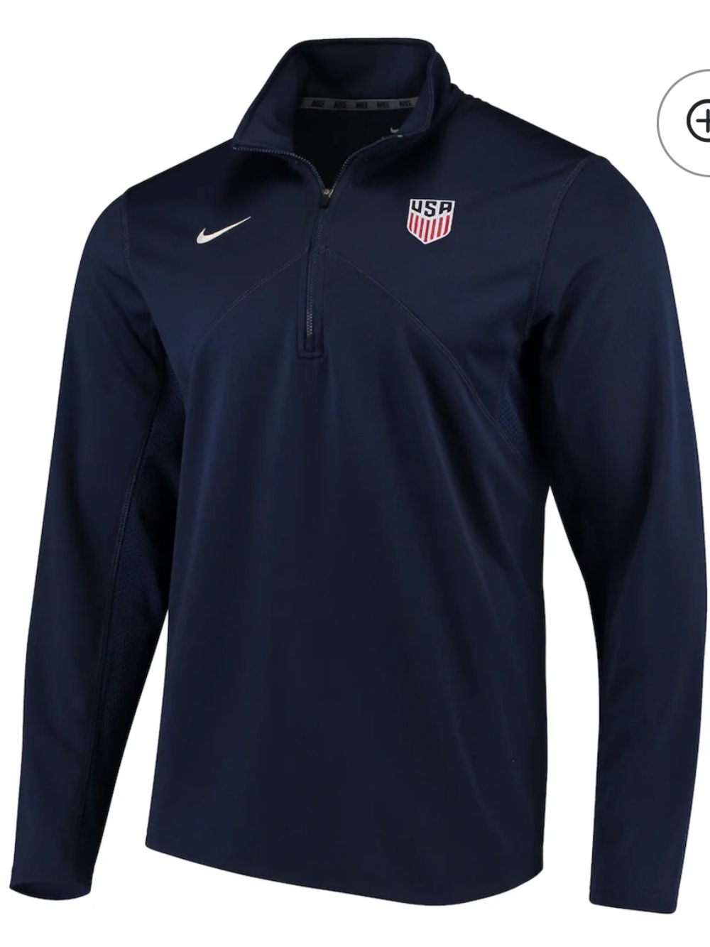 Nike Men’s Navy Long-Sleeve 1/4 Zip USA Pullover